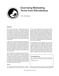 Exorcizing Misleading Terms from Ethnobotany