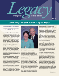 Celebrating Champion Trustee &ndash; Agnes Hayden