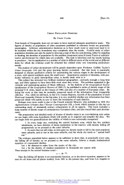 Urban Population Densities