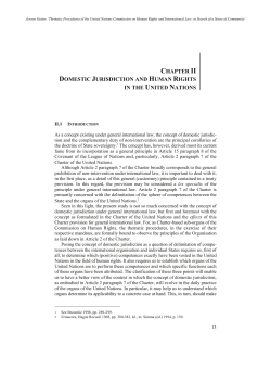 Domestic Jurisdiction and Human Rights in the United Nations