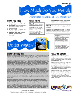 How Much Do You Weigh Under Water?