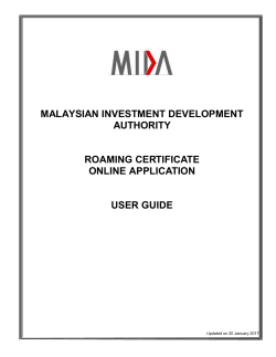 Online User Guide - mida digital certificate online application