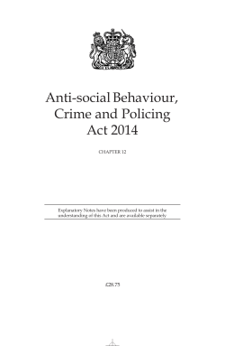 Anti-social Behaviour, Crime and Policing Act