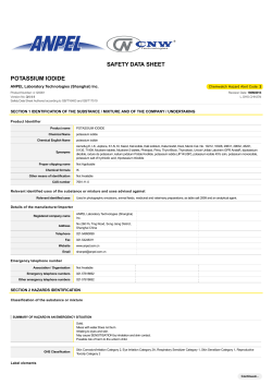 SAFETY DATA SHEET POTASSIUM IODIDE