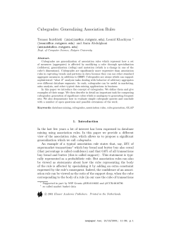 Cubegrades: Generalizing Association Rules