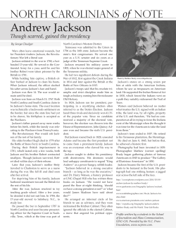 Andrew Jackson - NC Press Foundation