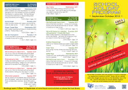 school holiday program - Casey Cardinia Libraries