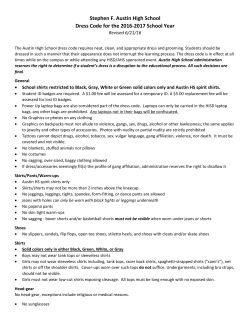 Stephen F. Austin High School Dress Code for the