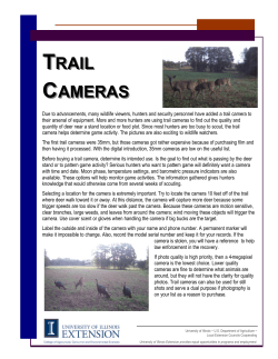 trail cameras - University of Illinois Extension