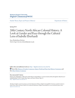 20th Century North African Colonial History