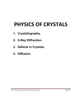 PHYSICS OF CRYSTALS