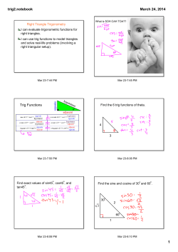 Right Triangle Trig