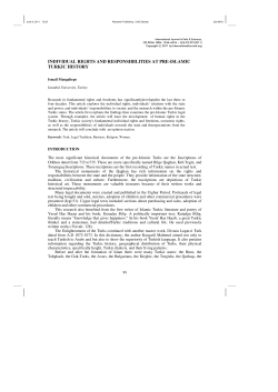 individual rights and responsibilities at pre-islamic turkic