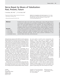 Nerve Repair by Means of Tubulization: Past, Present, Future