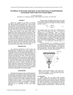 The Effects of Chromatic Aberration on the Performance