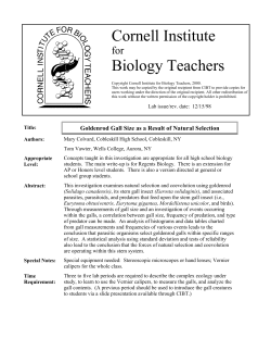 Cornell Institute Biology Teachers