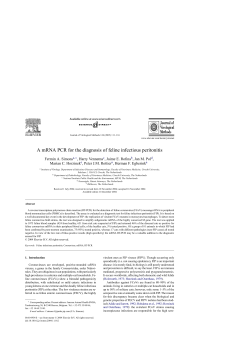 A mRNA PCR for the diagnosis of feline infectious peritonitis