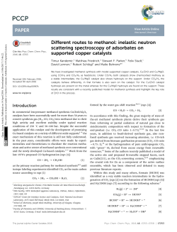 Different routes to methanol: inelastic neutron