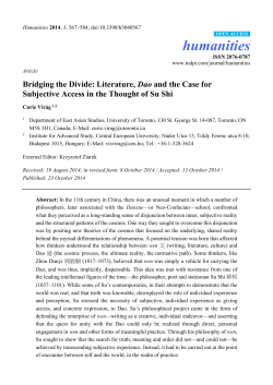 Bridging the Divide: Literature, Dao and the Case for