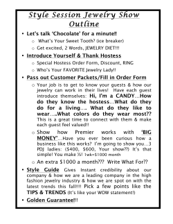 Style Session Jewelry Show Outline