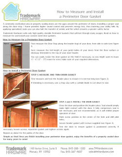 How to Measure and Install a Perimeter Door Gasket