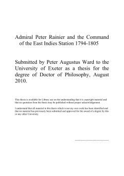 Admiral Peter Rainier and the Command of the East Indies Station