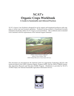NCAT`s Organic Crops Workbook
