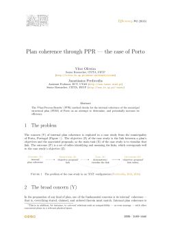 Plan coherence through PPR &mdash; the case of Porto - AP