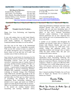 Saundra Kelley - Jonesborough Storytellers Guild