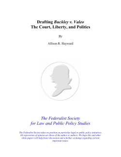 Drafting Buckley v. Valeo