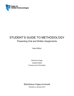 student`s guide to methodology