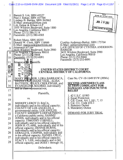 Amador v. Baca - Second Amended Class Action Complaint for