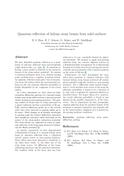 Quantum reflection of helium atom beams from solid surfaces