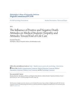 The Influence of Positive and Negative Death Attitudes on Medical