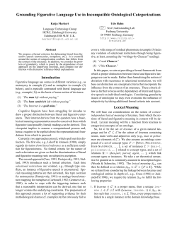 Grounding Figurative Language Use in Incompatible Ontological