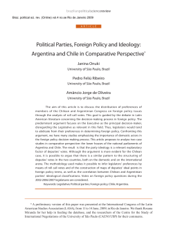 Political Parties, Foreign Policy and Ideology