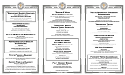 Breakfast and Brunches Catering Menu