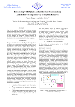 Introducing YARD (Yet Another Rhythm Determination) And Re