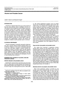 Alcohol and Prostate Cancer - Oxford Academic