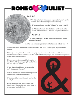 ROMEO JULIET - AISG SP Moodle