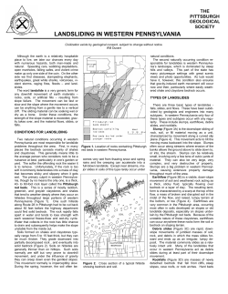 Landsliding - Pittsburgh Geological Society