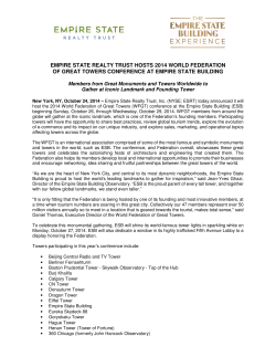 empire state realty trust hosts 2014 world federation of great towers