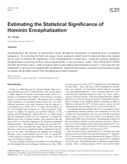 Estimating the Statistical Significance of Hominin Encephalization