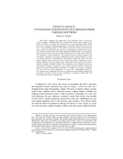 lingle`s legacy: untangling substantive due process from takings