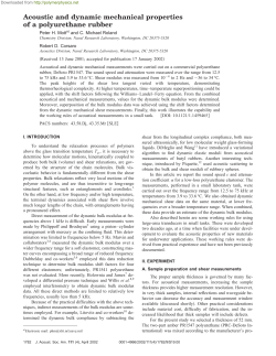 Acoustic and dynamic mechanical properties of a