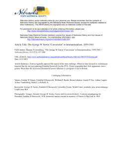 The George W Norris - Nebraska State Historical Society