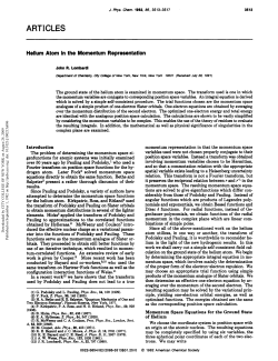Helium atom in the momentum representation