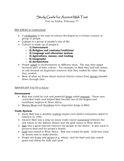 Study Guide for Ancient Mali Test