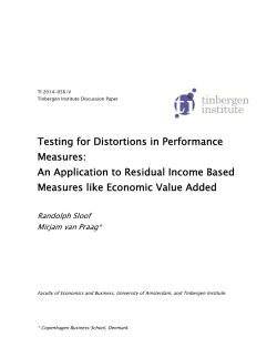 Testing for Distortions in Performance Measures