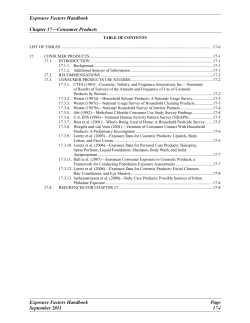 Chapter 17: Consumer Products